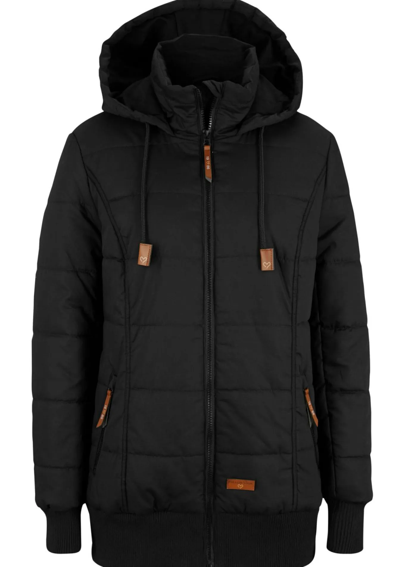 Chaqueta con detalles de piel sintética para exteriores