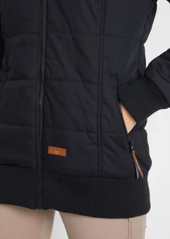 Chaqueta con detalles de piel sintética para exteriores
