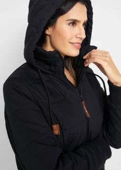 Chaqueta con detalles de piel sintética para exteriores