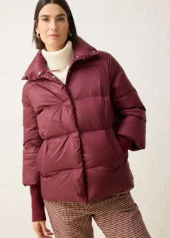 Chaqueta con plumón reciclado y mangas de punto