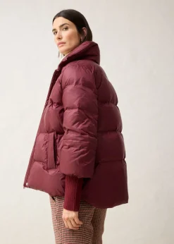 Chaqueta con plumón reciclado y mangas de punto