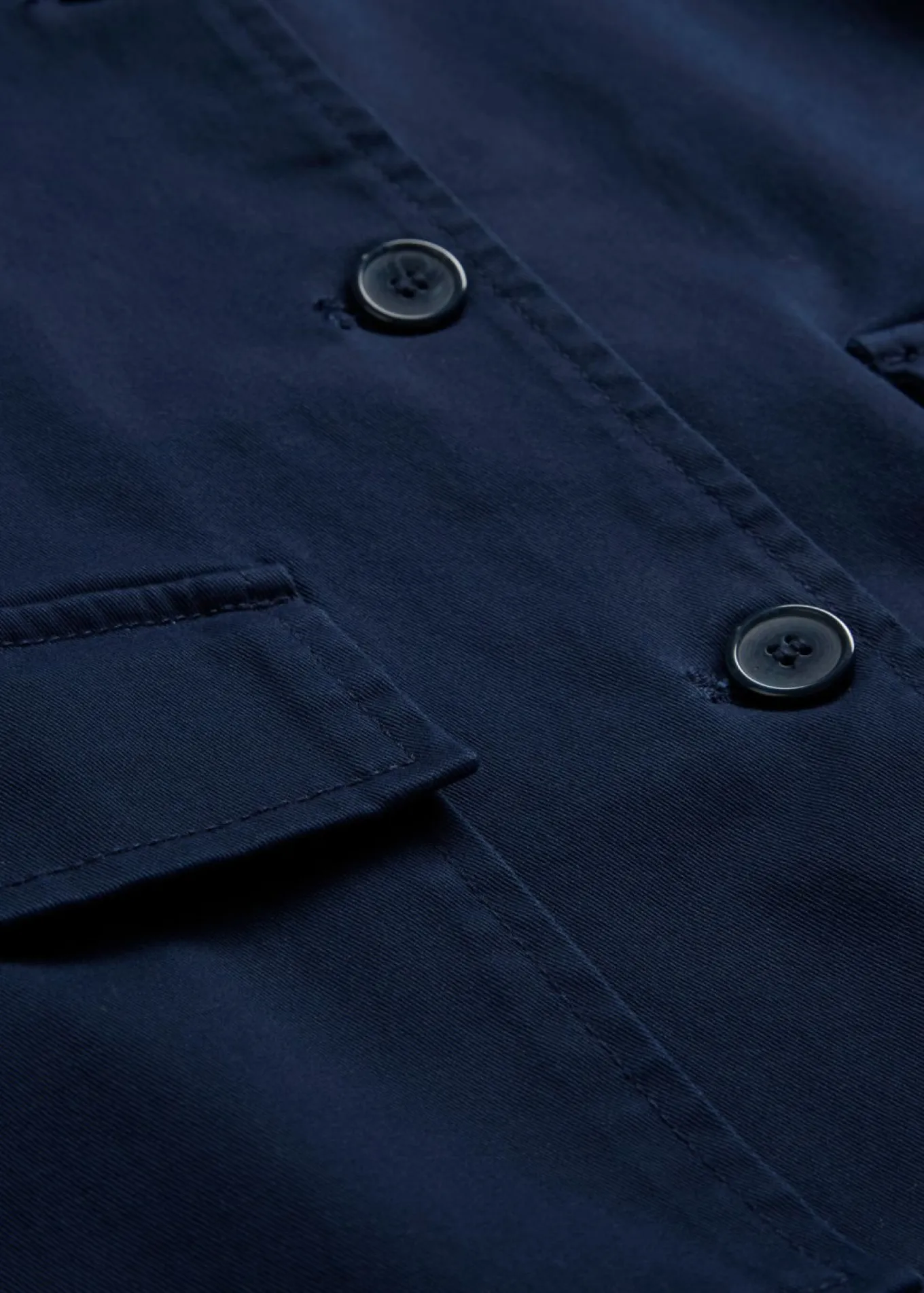 Chaqueta corta de entretiempo de mezcla de algodón orgánico elástico