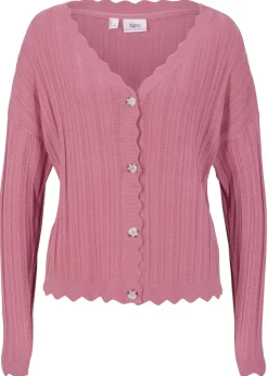 Chaqueta corta de punto ajour
