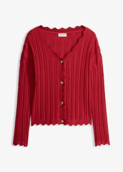 Chaqueta corta de punto ajour
