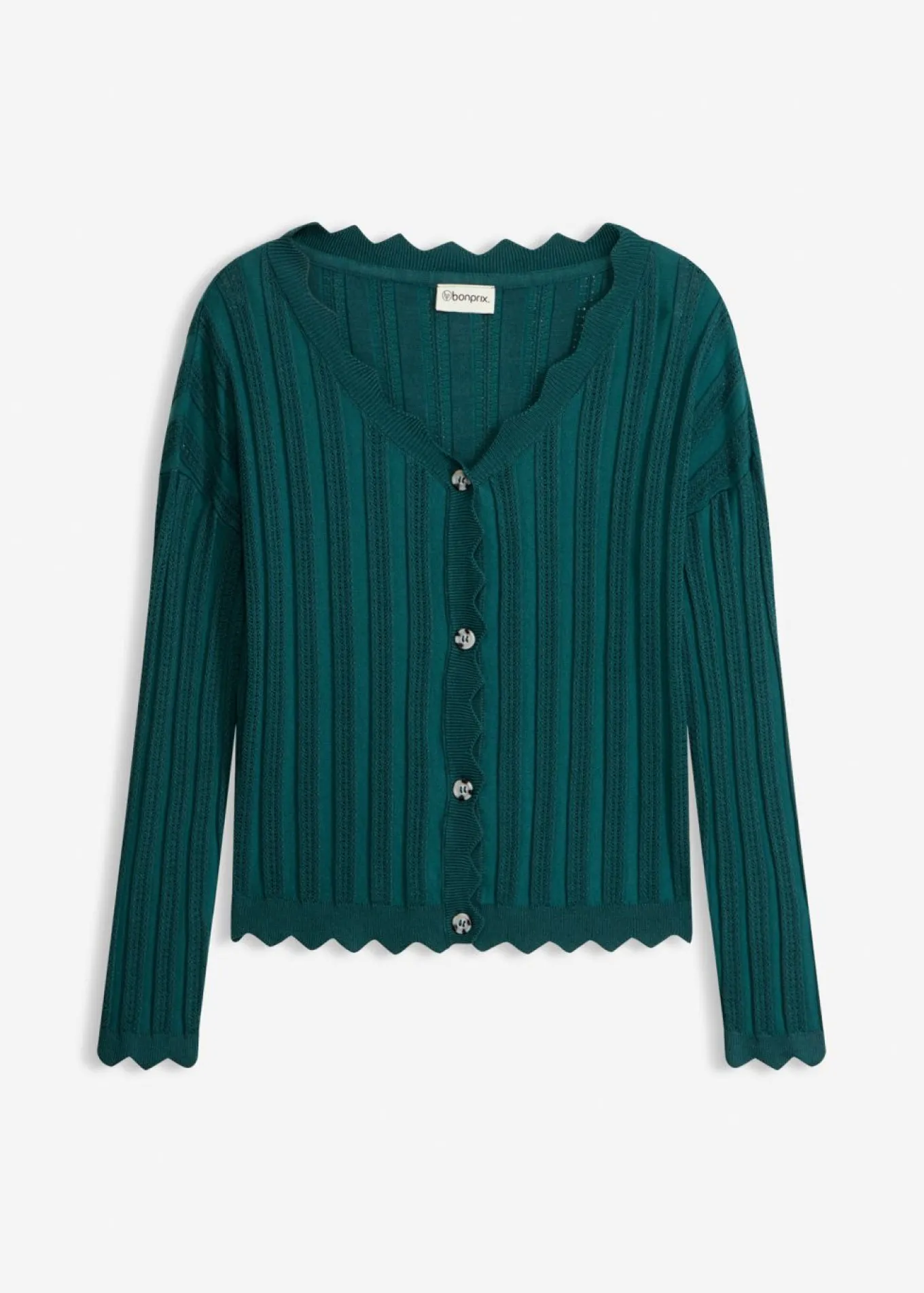 Chaqueta corta de punto ajour