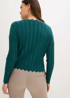 Chaqueta corta de punto ajour