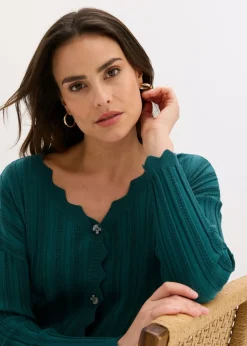 Chaqueta corta de punto ajour