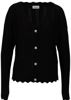 Chaqueta corta de punto ajour