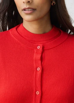 Chaqueta corta de punto con contenido de seda