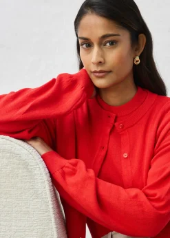 Chaqueta corta de punto con contenido de seda