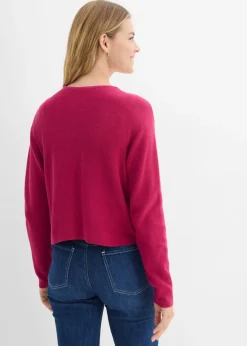 Chaqueta corta de punto de algodón orgánico puro