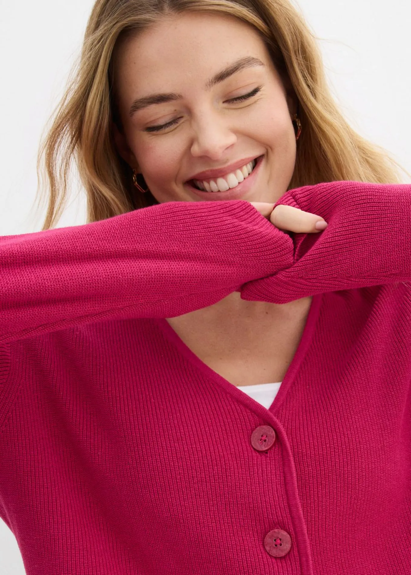 Chaqueta corta de punto de algodón orgánico puro