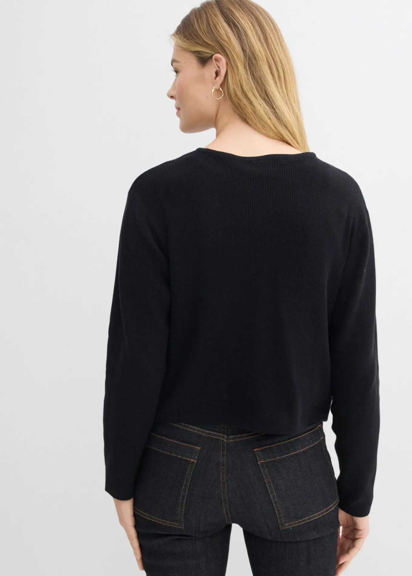 Chaqueta corta de punto de algodón orgánico puro