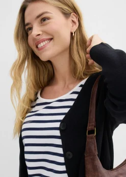 Chaqueta corta de punto de algodón orgánico puro