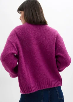 Chaqueta corta de punto grueso con corte holgado