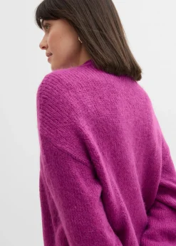 Chaqueta corta de punto grueso con corte holgado
