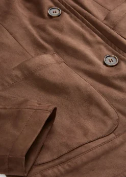 Chaqueta de ante sintético