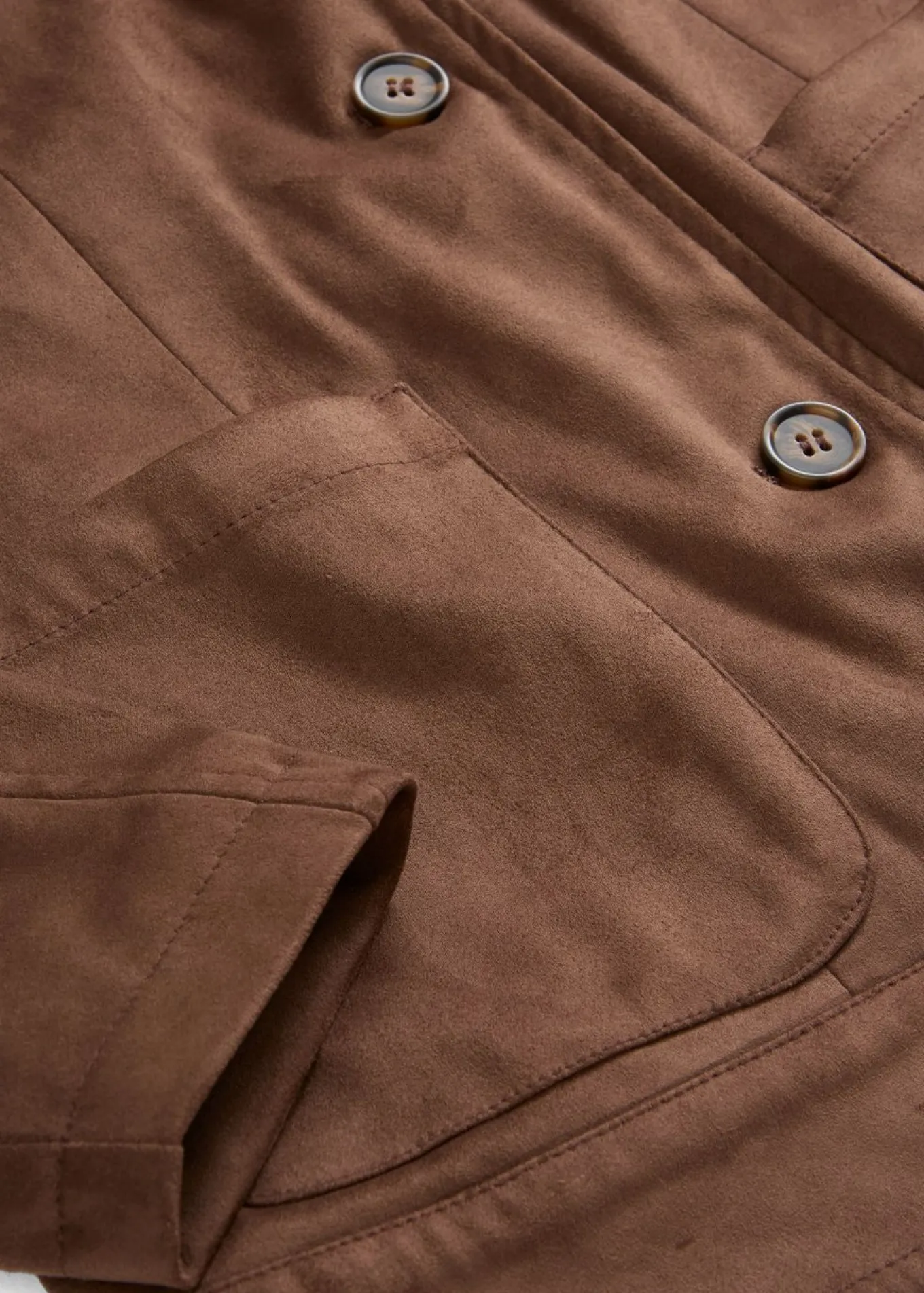 Chaqueta de ante sintético