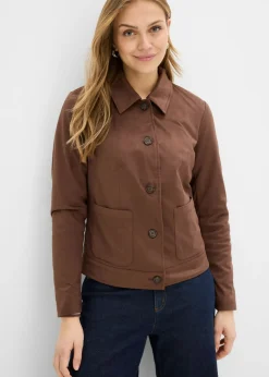 Chaqueta de ante sintético