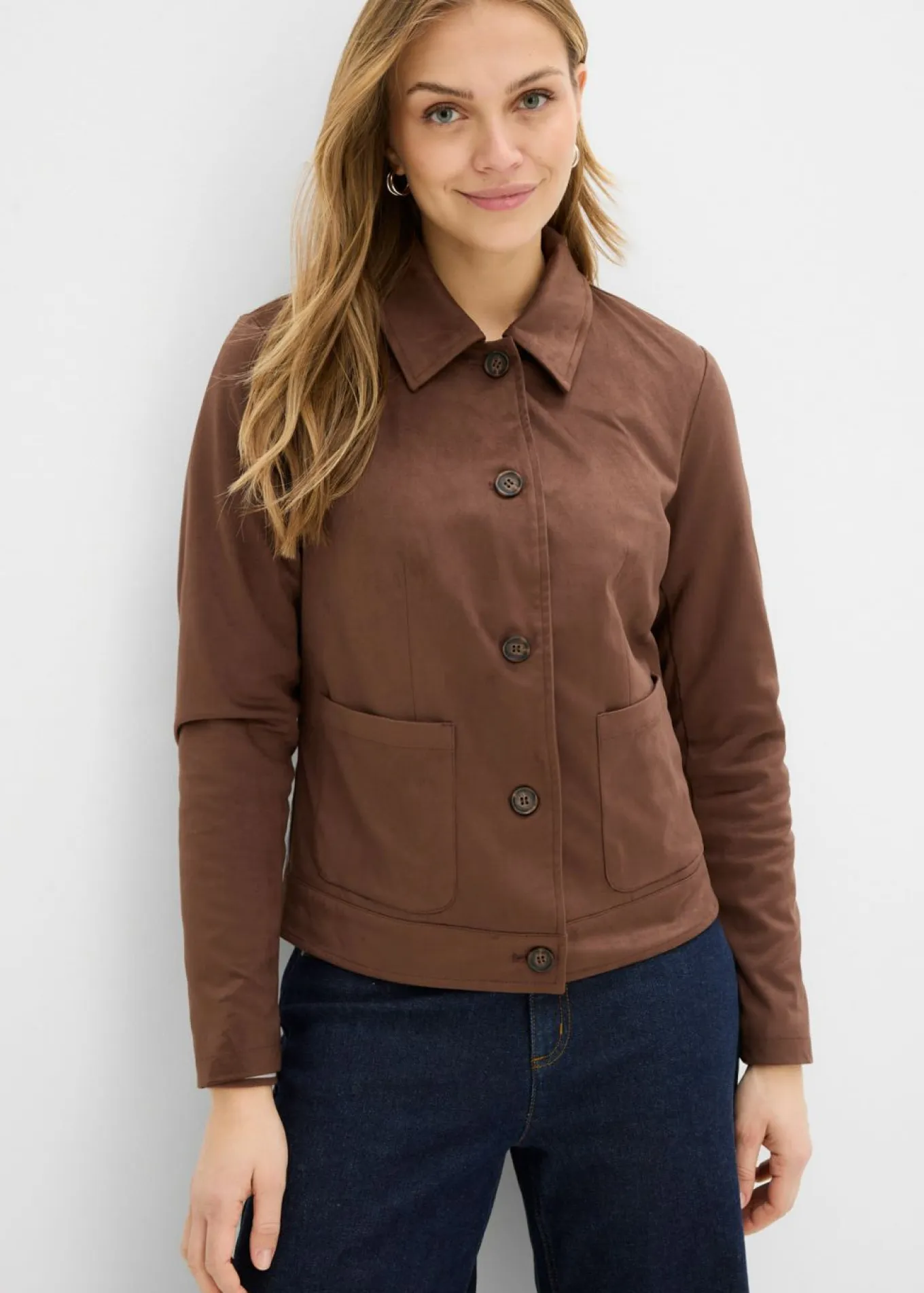 Chaqueta de ante sintético