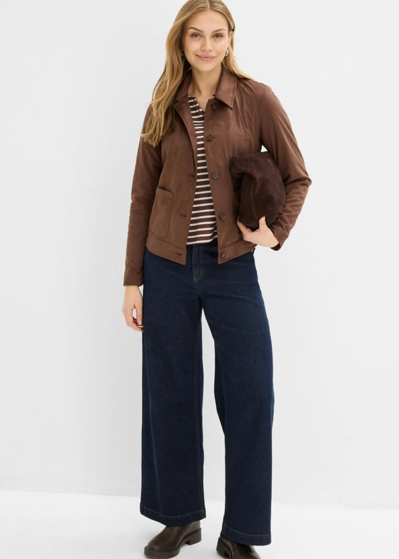 Chaqueta de ante sintético