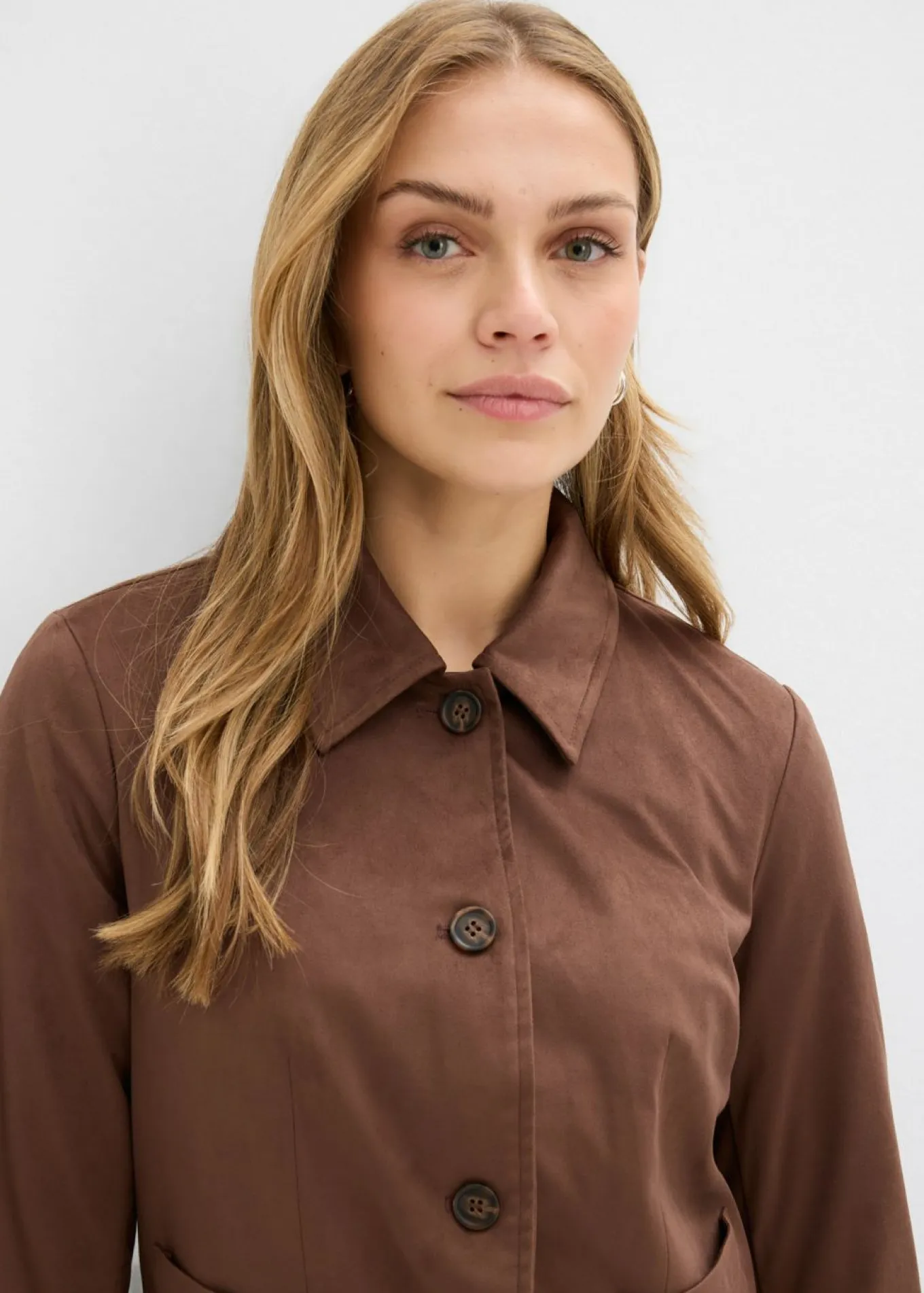 Chaqueta de ante sintético