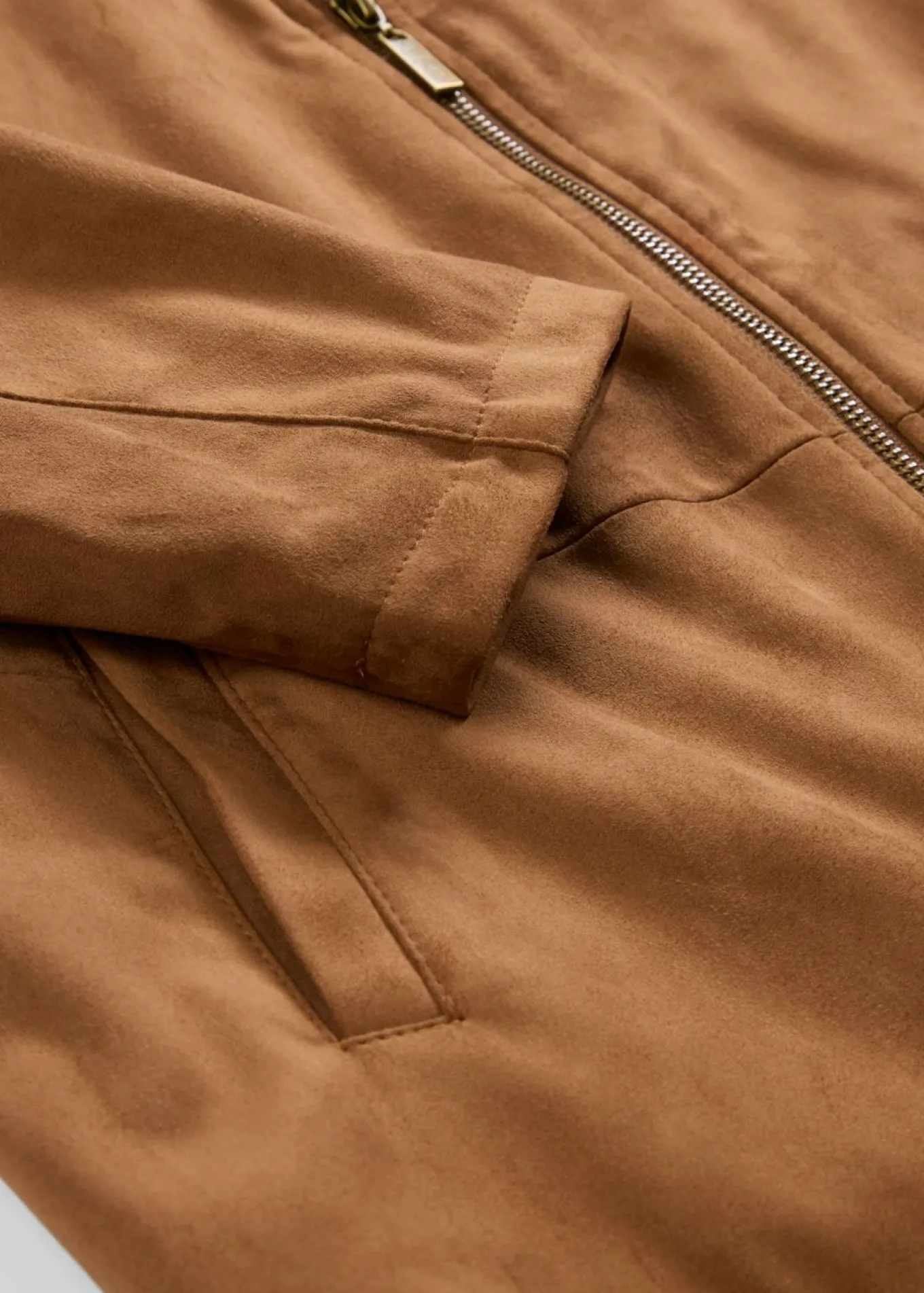 Chaqueta de ante sintético
