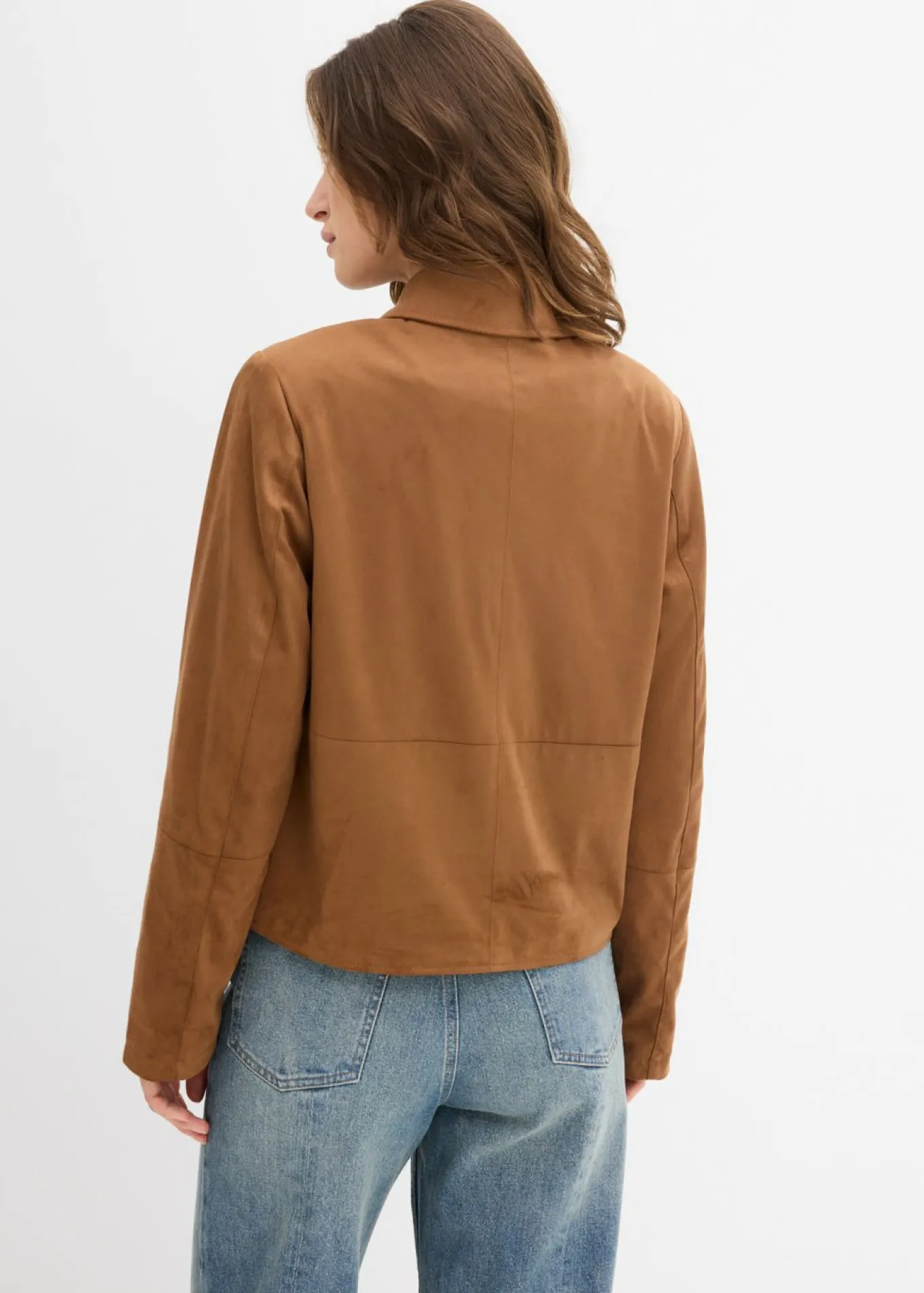 Chaqueta de ante sintético
