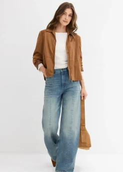 Chaqueta de ante sintético