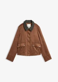Chaqueta de ante sintético