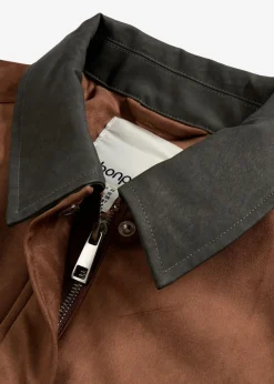 Chaqueta de ante sintético
