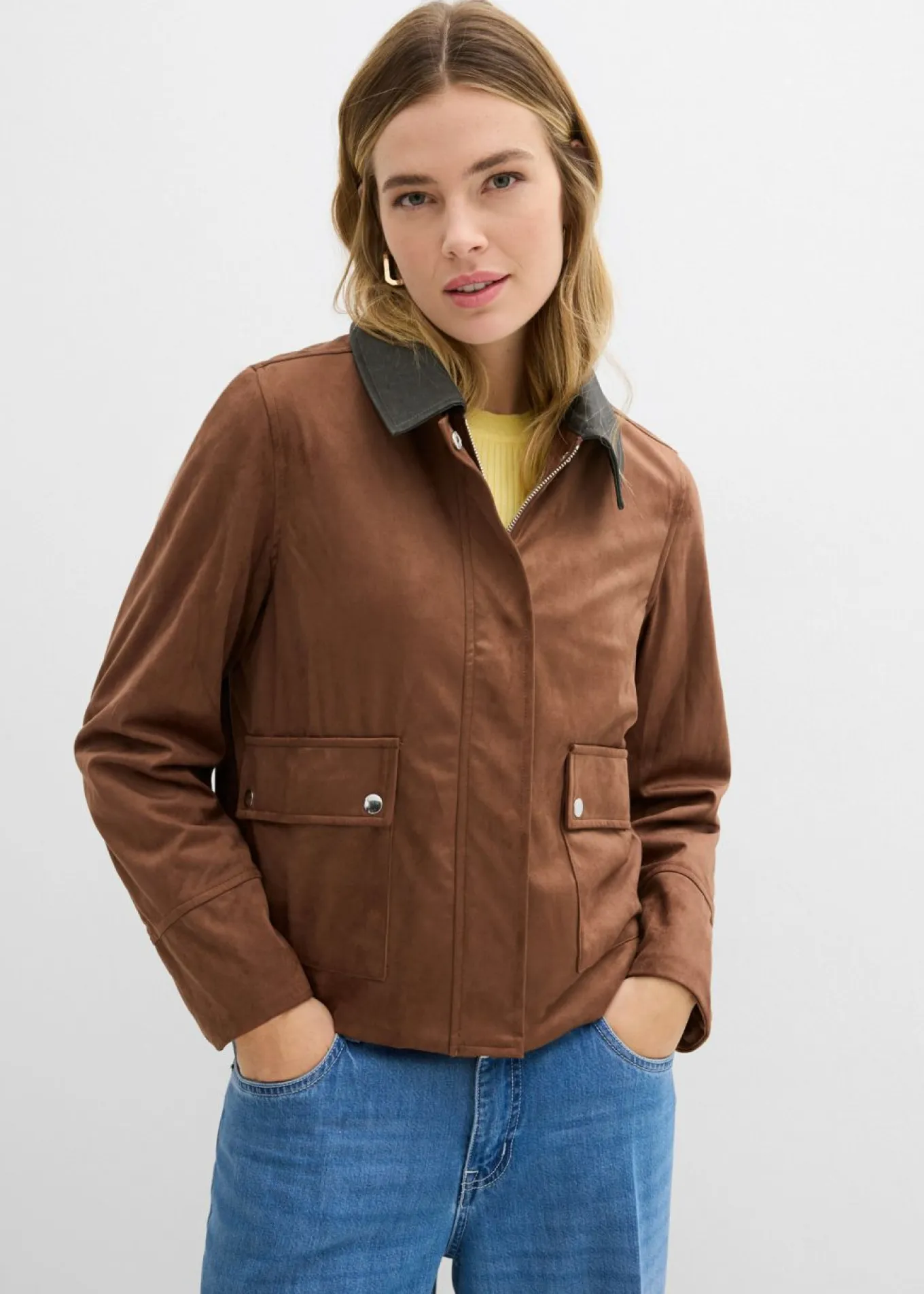 Chaqueta de ante sintético
