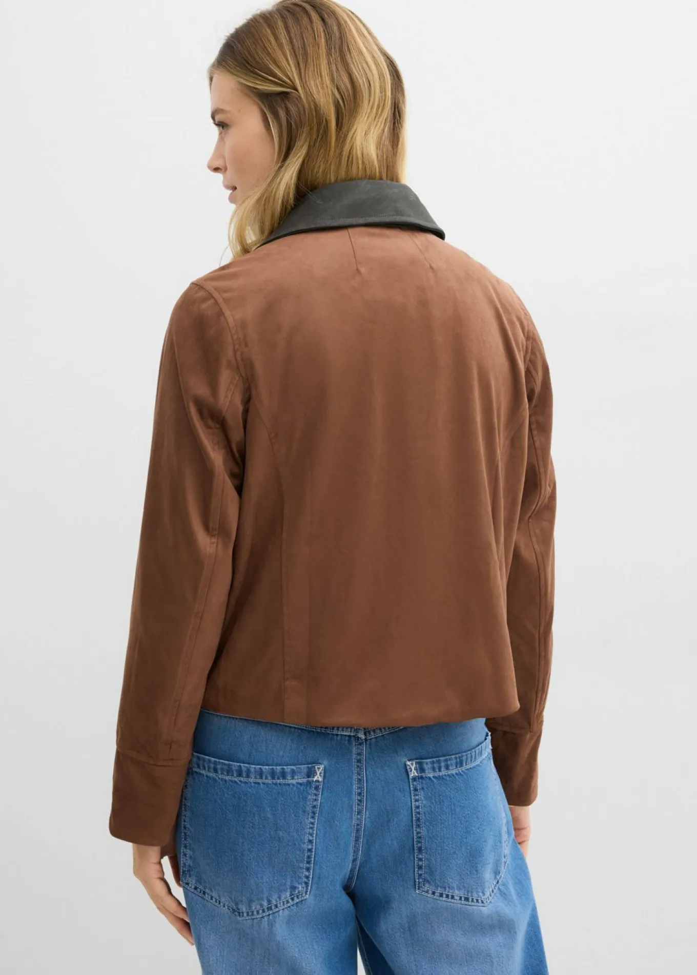 Chaqueta de ante sintético