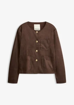 Chaqueta de ante sintético