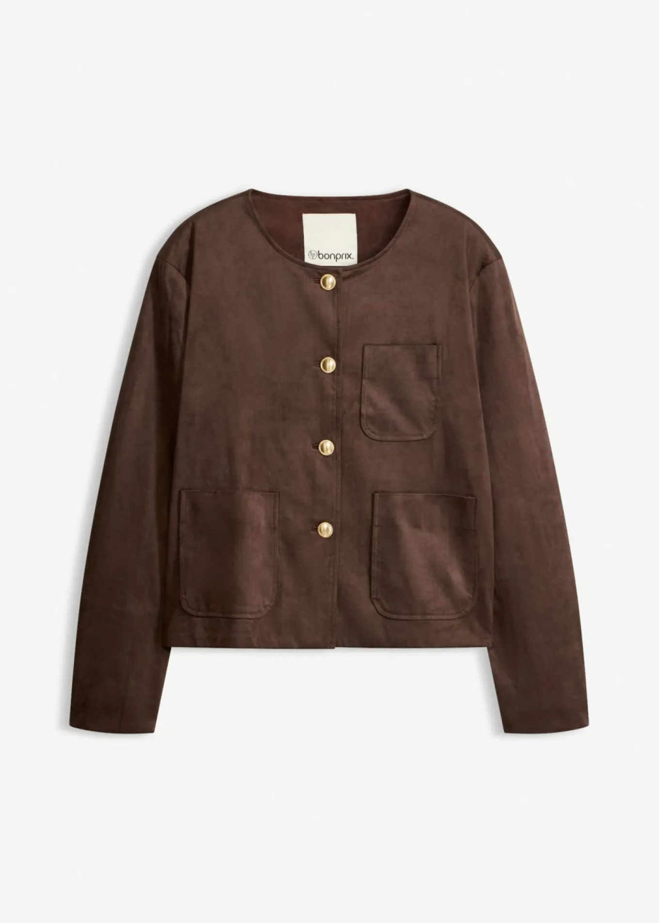Chaqueta de ante sintético