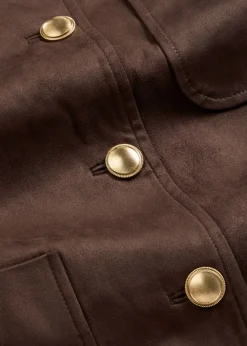 Chaqueta de ante sintético