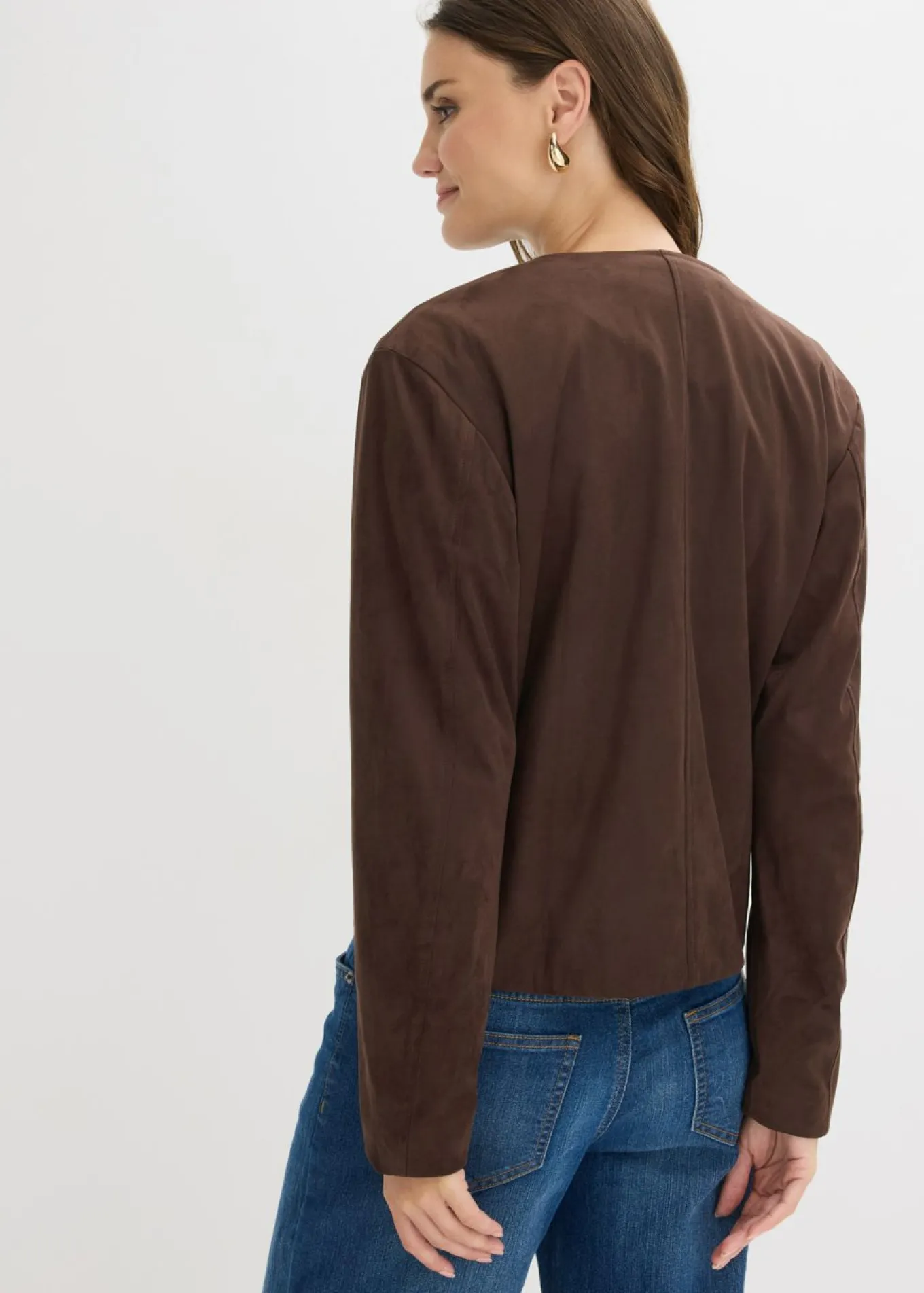 Chaqueta de ante sintético