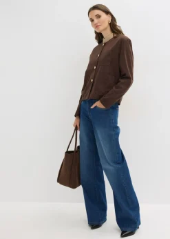 Chaqueta de ante sintético