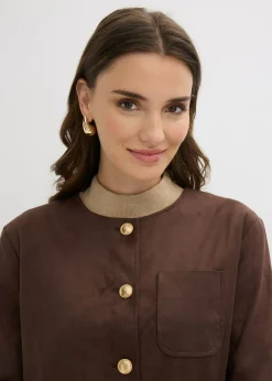 Chaqueta de ante sintético