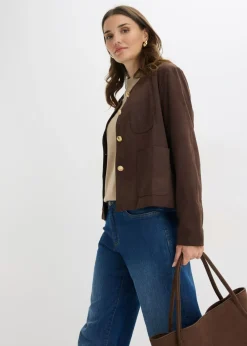 Chaqueta de ante sintético