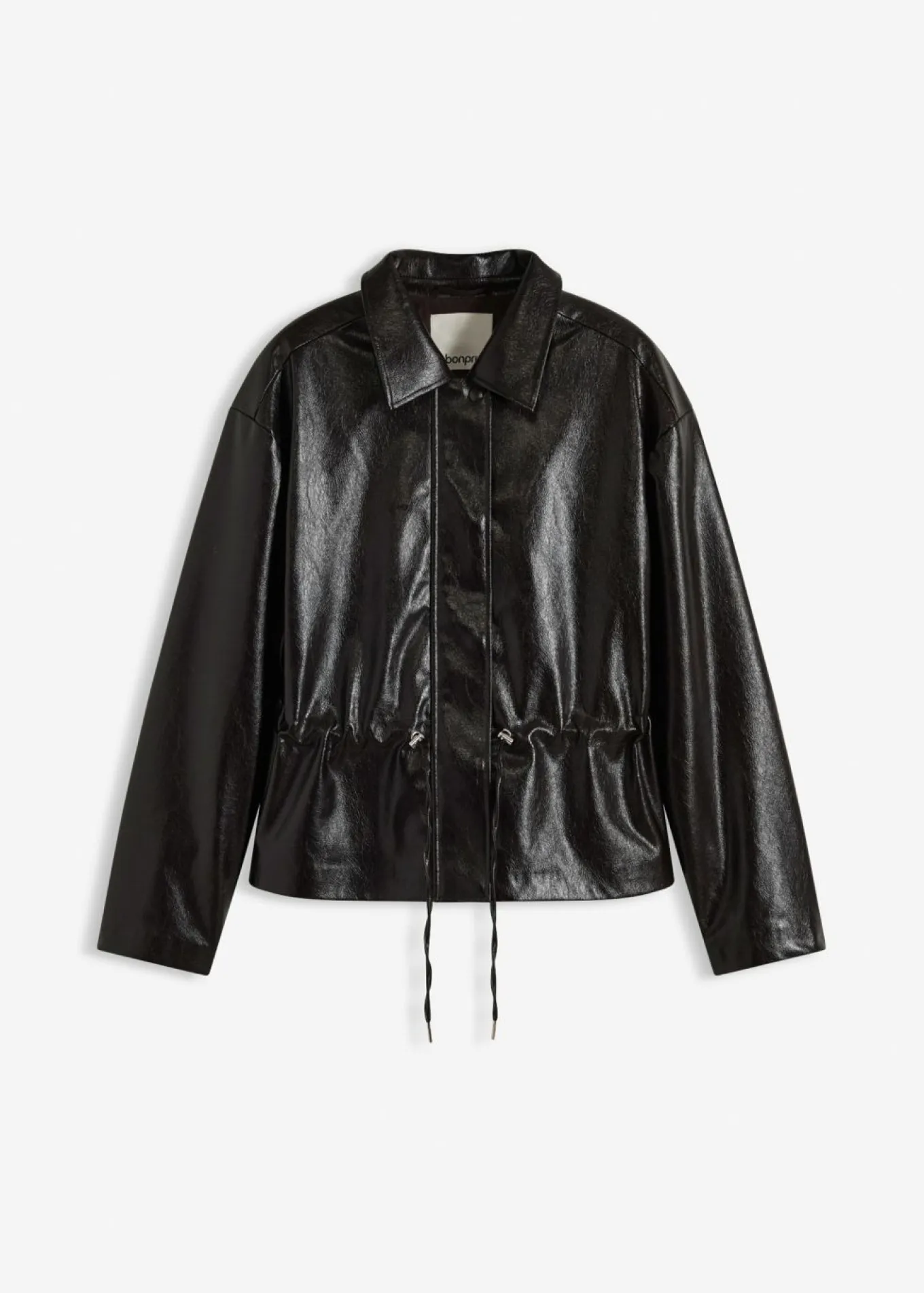 Chaqueta de charol sintético