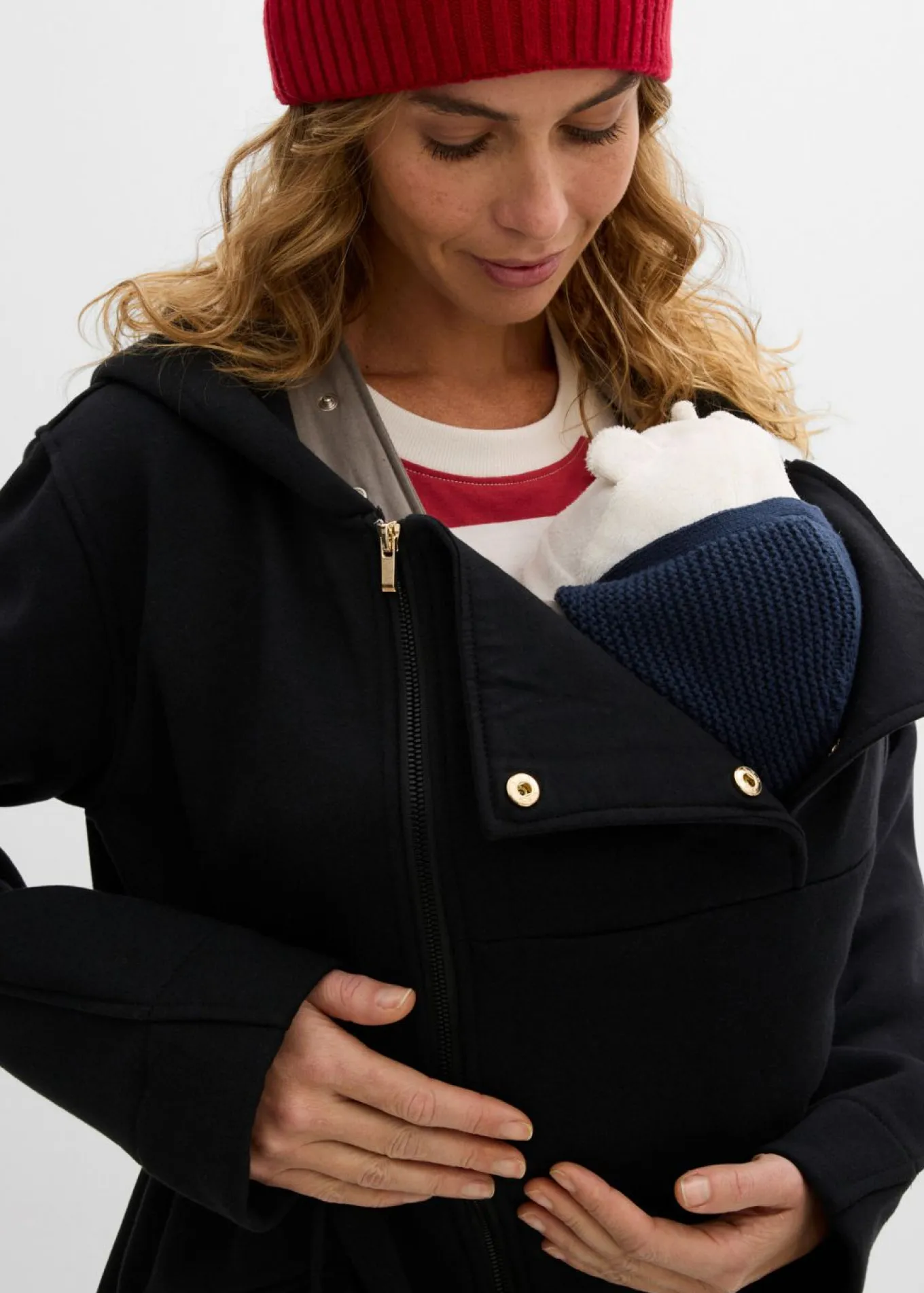 Chaqueta de chándal 3 en 1 para el embarazo y después, con inserto para bebé