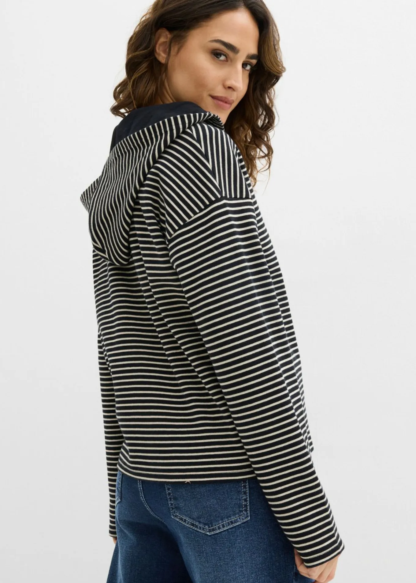 Chaqueta de chándal a rayas de mezcla de algodón