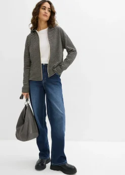 Chaqueta de chándal a rayas de mezcla de algodón