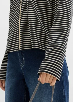 Chaqueta de chándal a rayas de mezcla de algodón
