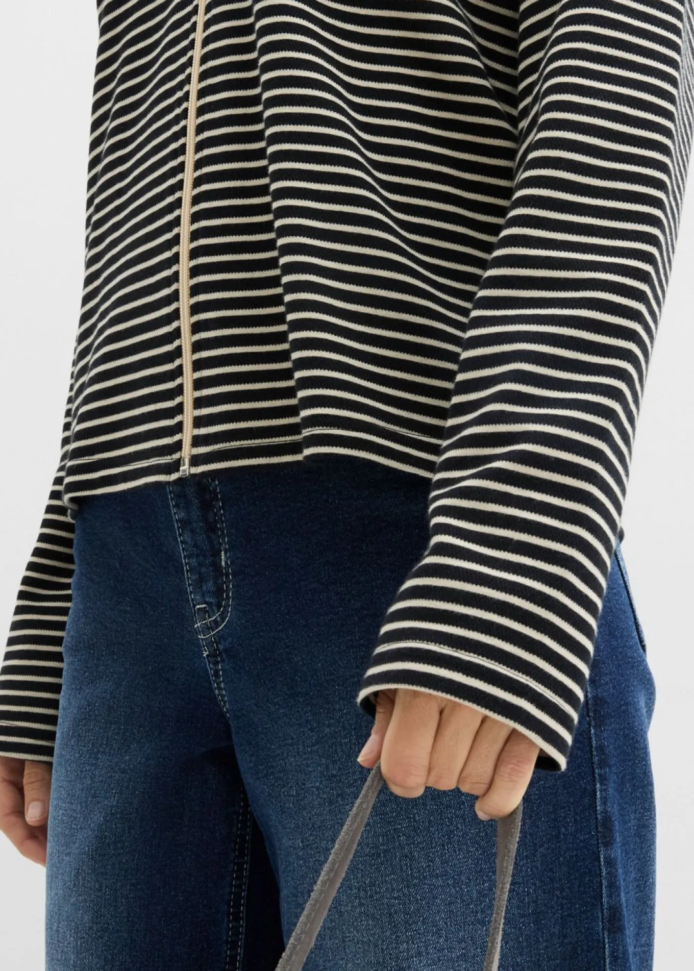 Chaqueta de chándal a rayas de mezcla de algodón