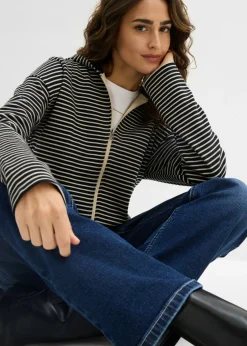 Chaqueta de chándal a rayas de mezcla de algodón