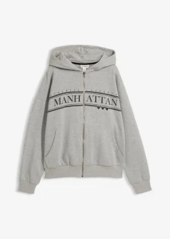 Chaqueta de chándal ancha con capucha de algodón orgánico puro