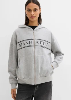 Chaqueta de chándal ancha con capucha de algodón orgánico puro