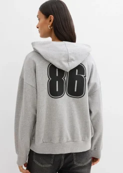 Chaqueta de chándal ancha con capucha de algodón orgánico puro